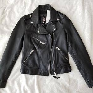 Zara | TRF sheepskin leather jacket NWT